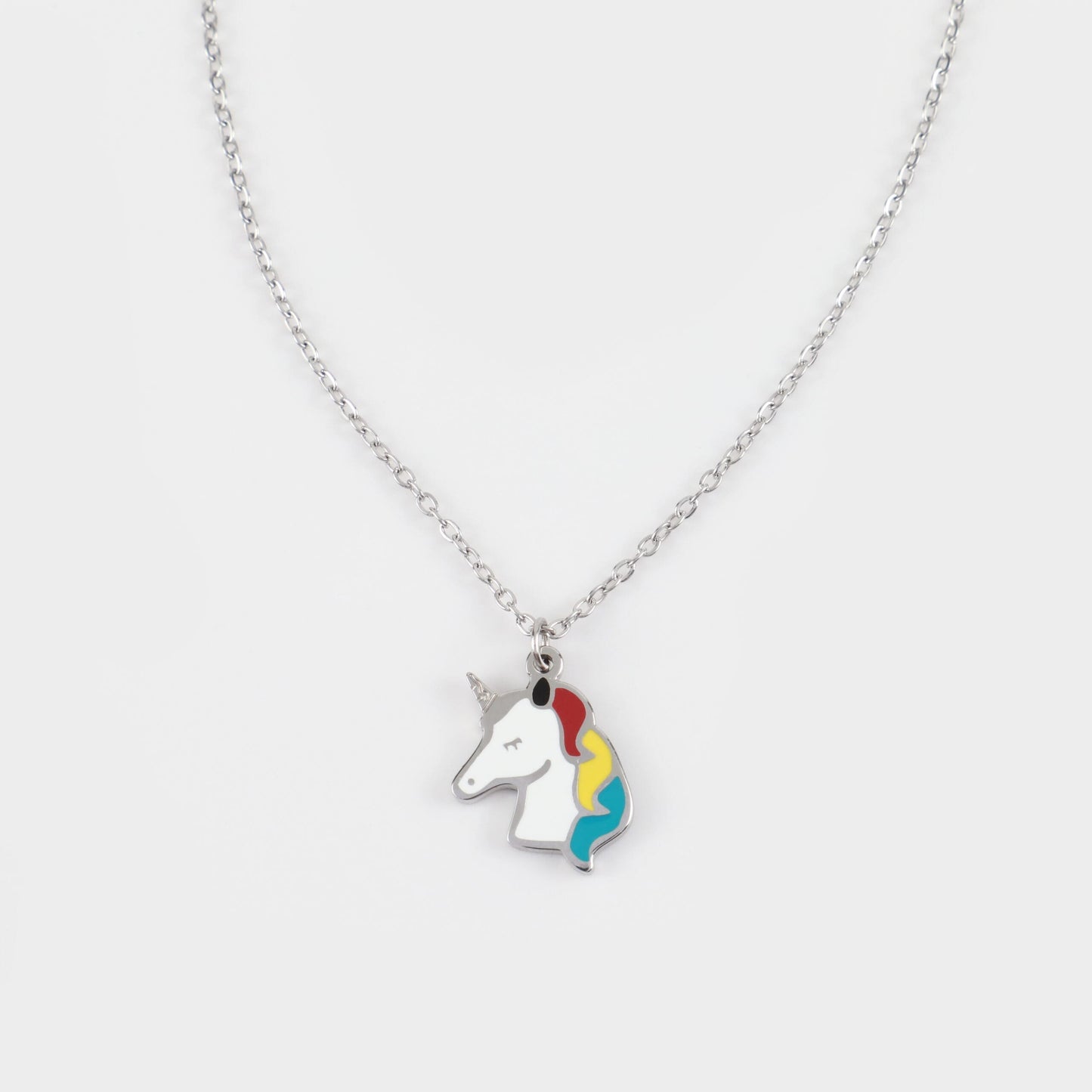 Παιδικό κολιέ Μονόκερως Mar and Mar Unicorn Kids (Silver-Mix) από ανοξείδωτο ατσάλι