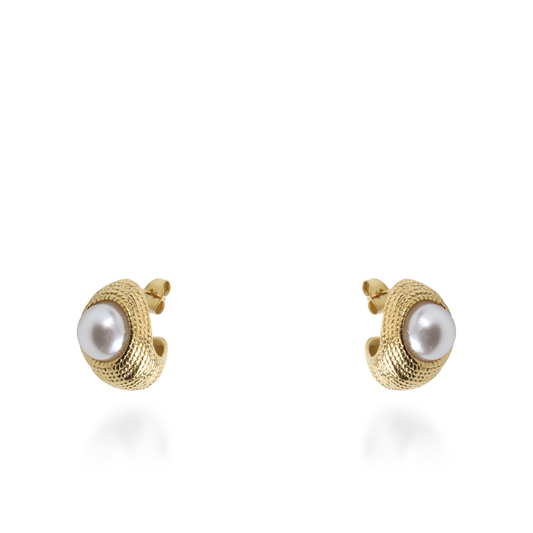 Σκουλαρίκια καρφωτά με πέρλα Mar and Mar Visty από ανοξείδωτο ατσάλι