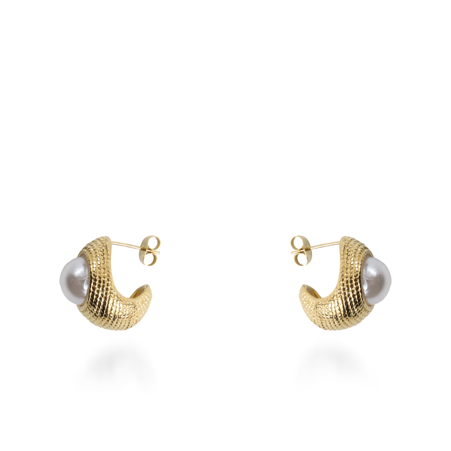 Σκουλαρίκια καρφωτά με πέρλα Mar and Mar Visty από ανοξείδωτο ατσάλι