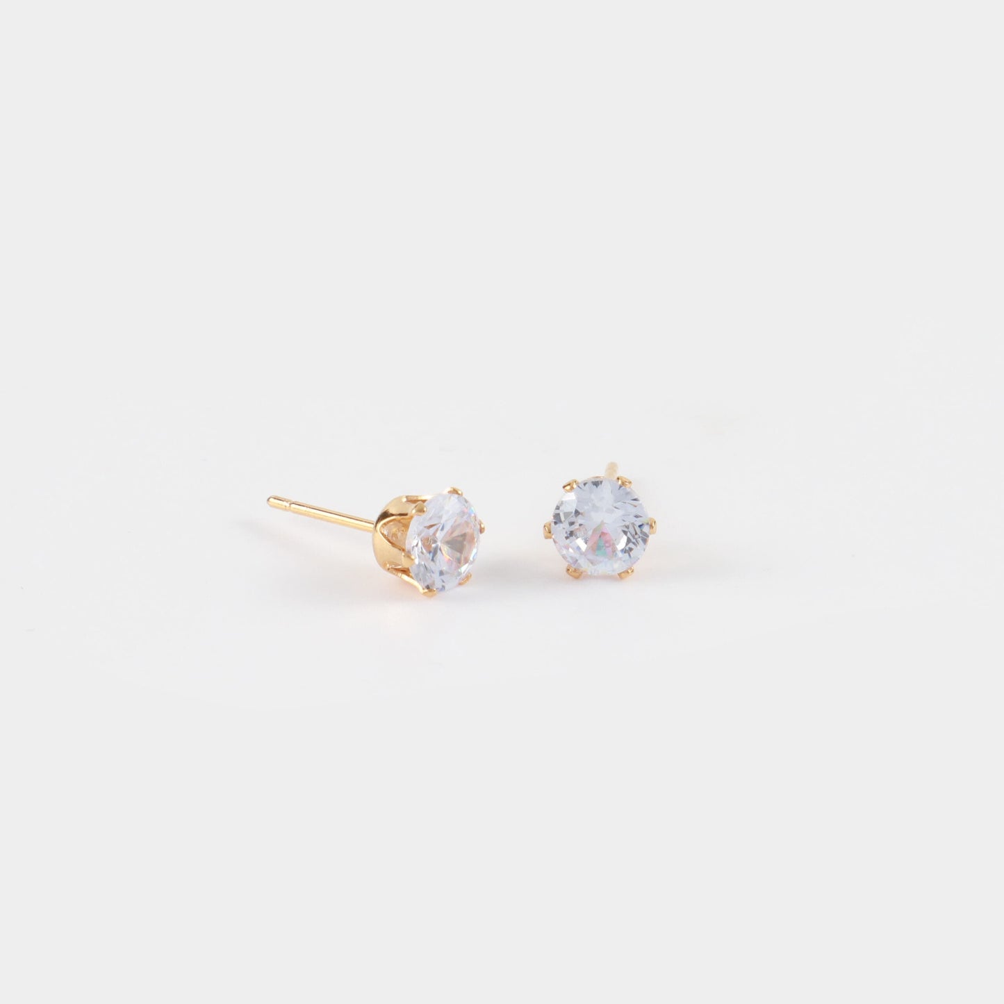 Σκουλαρίκια καρφωτά με πέτρα ζιργκόν Mar and Mar Dimenia Studs από Ανοξείδωτο Ατσάλι