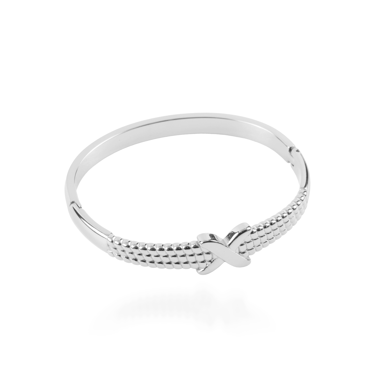 Βραχιόλι χειροπέδα Mar and Mar Makayla Silver από ανοξείδωτο ατσάλι