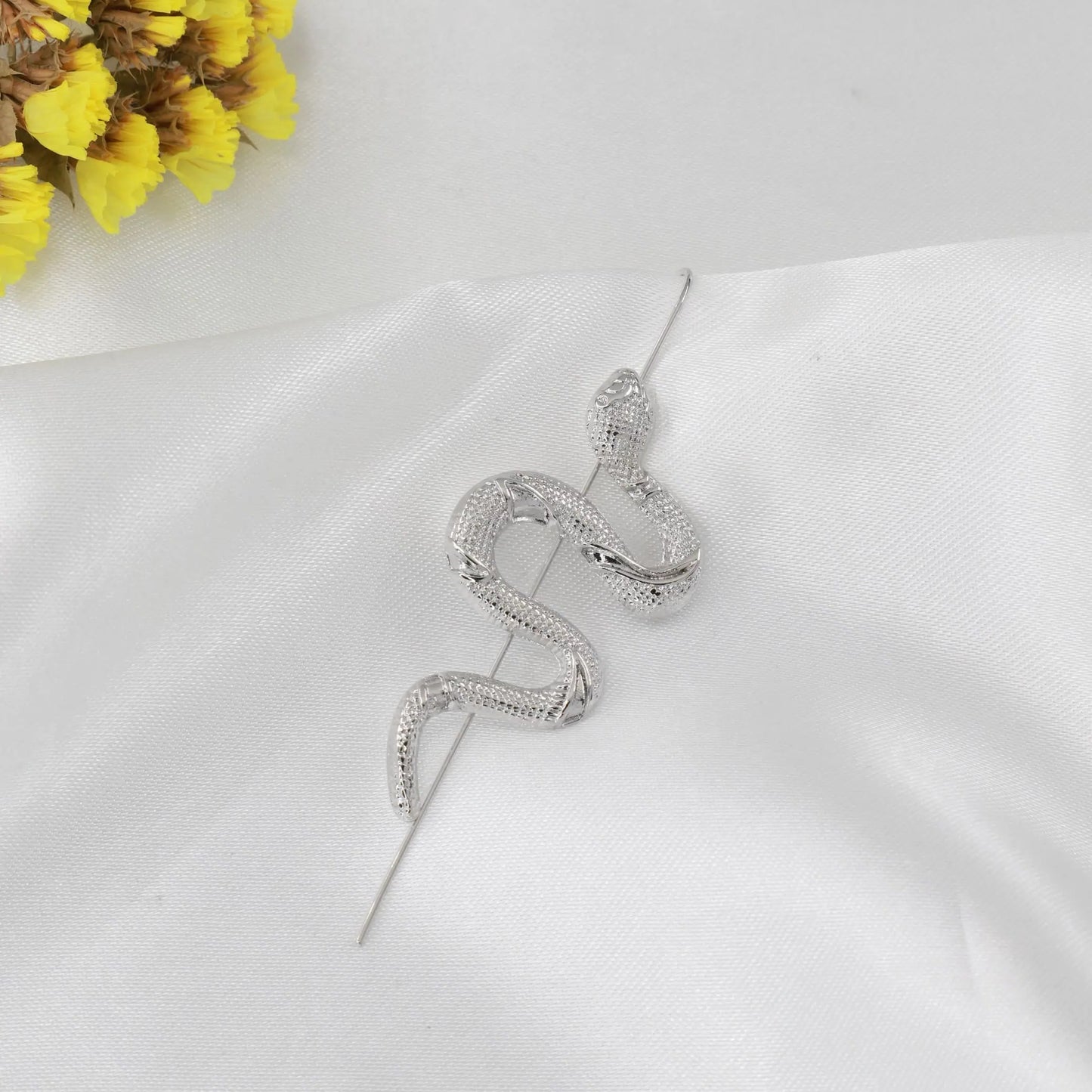 Σκουλαρίκια Cuff φίδι Rosalina Snake από διπλά επιχρυσωμένο ορείχαλκο