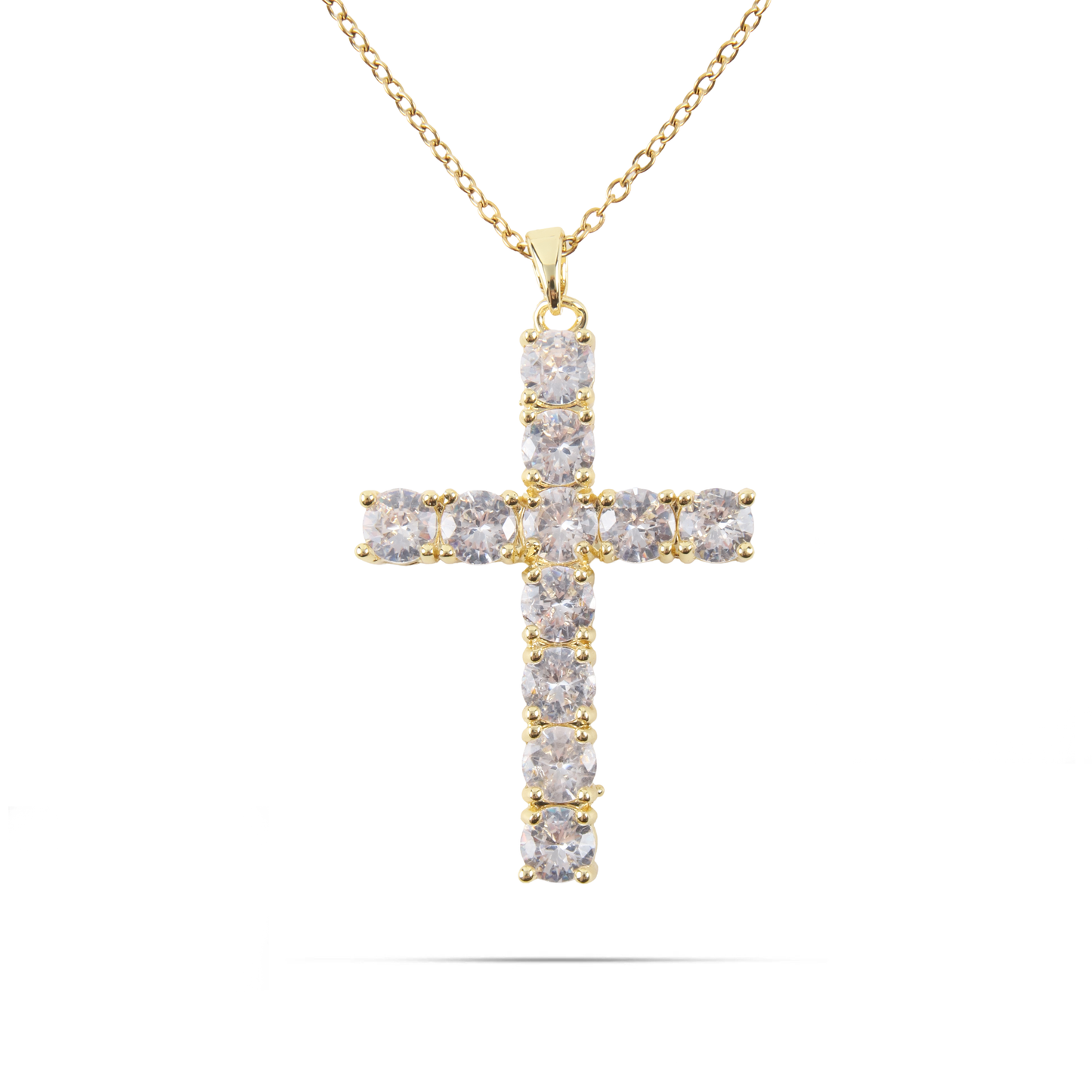 Κολιέ σταυρός με πέτρες ζιργκόν Mar and Mar Sparkle Heaven από ανοξείδωτο ατσάλι