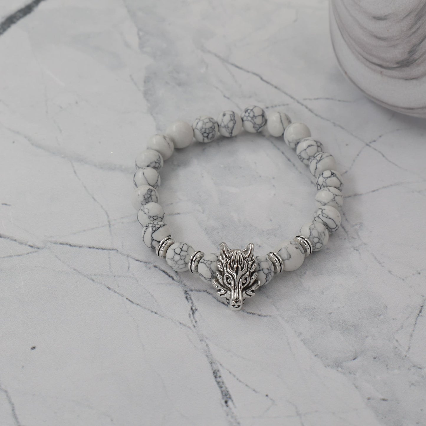 Ανδρικό βραχιόλι με χάντρες Mar & Mar Wolf Beads