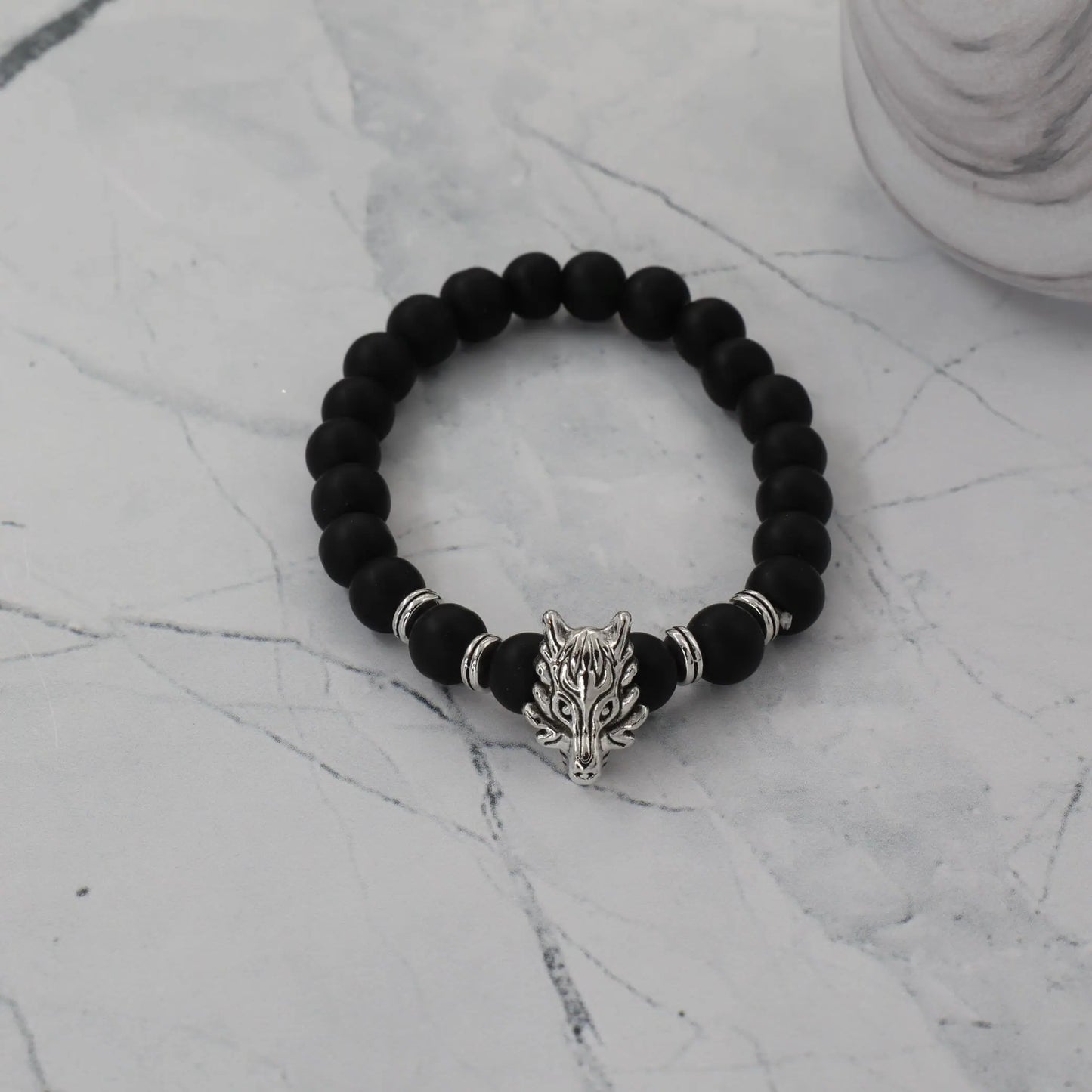 Ανδρικό βραχιόλι με χάντρες Mar & Mar Wolf Beads