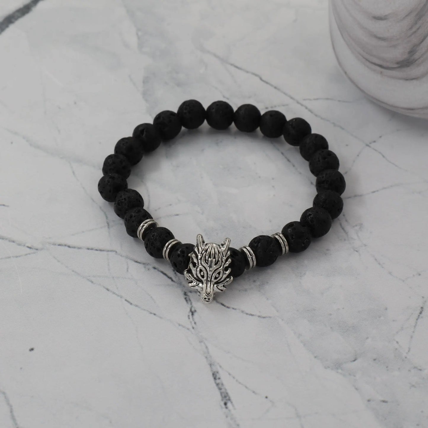 Ανδρικό βραχιόλι με χάντρες Mar & Mar Wolf Beads