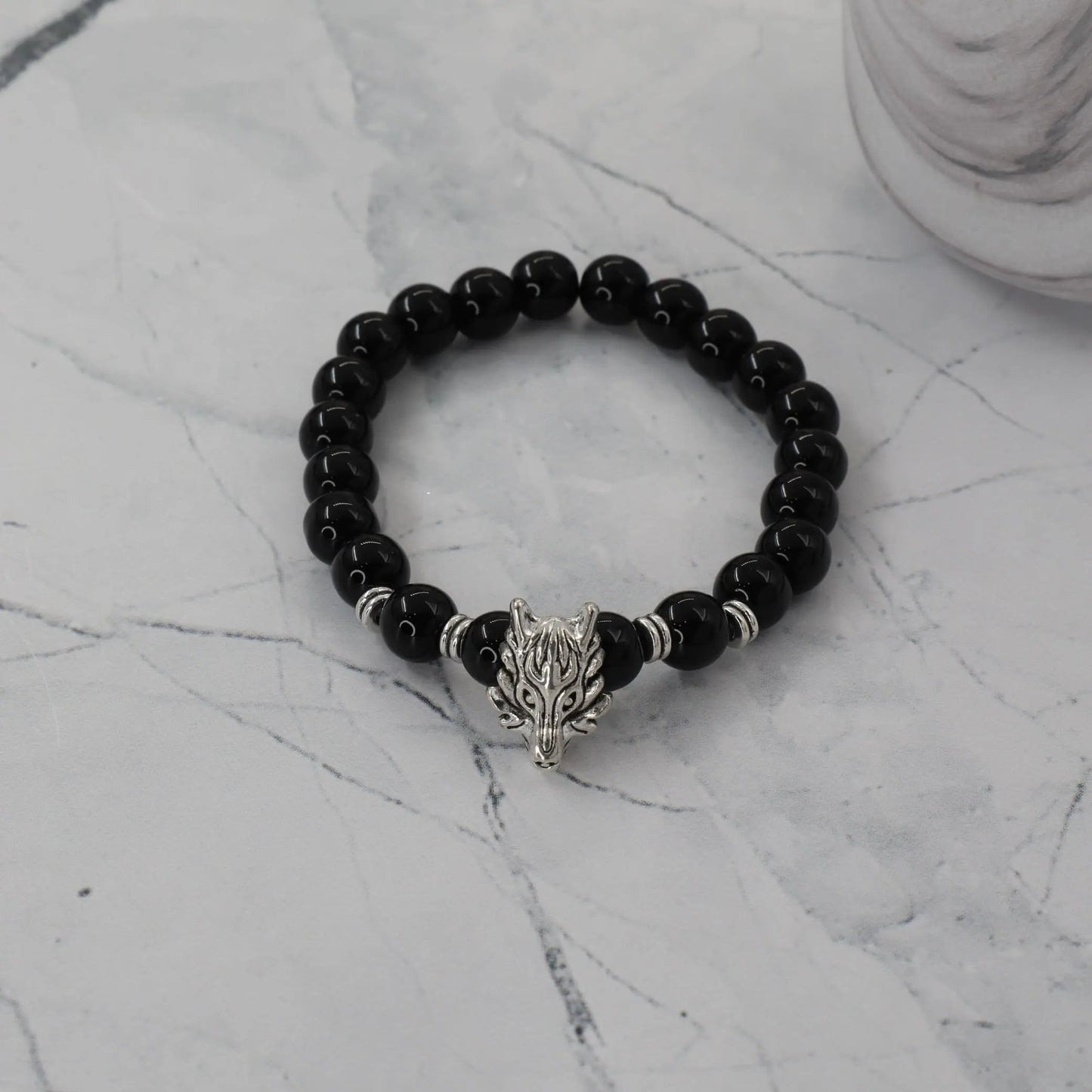 Ανδρικό βραχιόλι με χάντρες Mar & Mar Wolf Beads