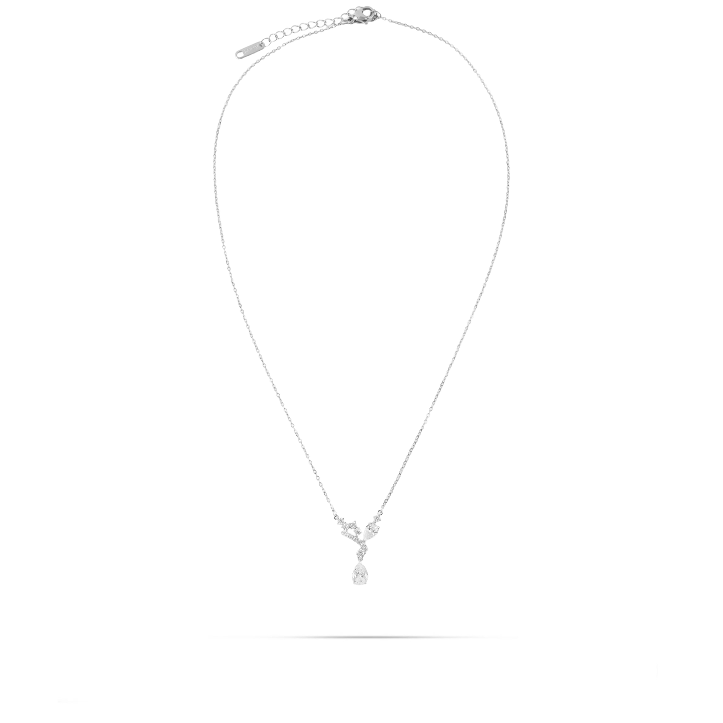 Κολιέ με πέτρες ζιργκόν Mar and Mar Nerina Silver από ανοξείδωτο ατσάλι