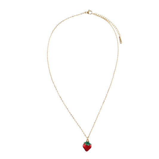 Κολιέ με κρεμαστό φράουλα Mar and Mar Strawberry από ανοξείδωτο ατσάλι