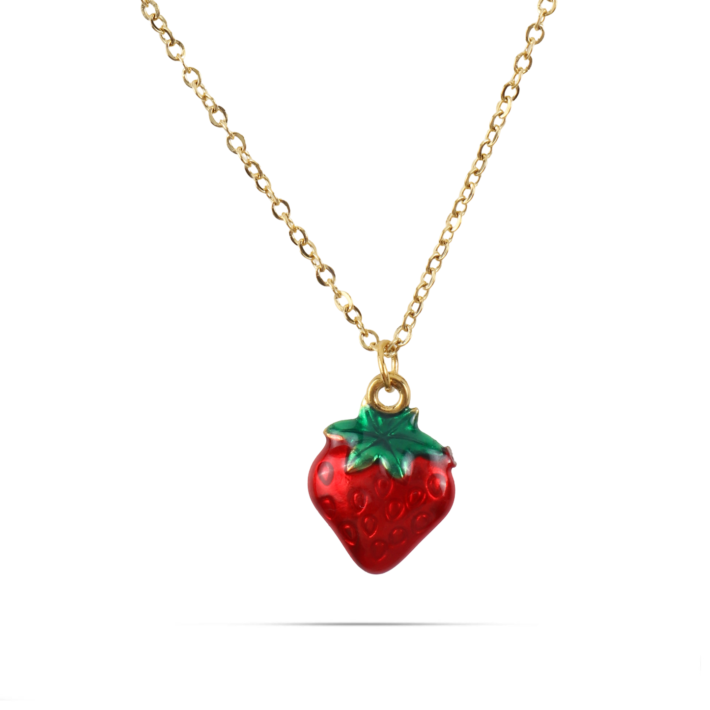 Κολιέ με κρεμαστό φράουλα Mar and Mar Strawberry από ανοξείδωτο ατσάλι