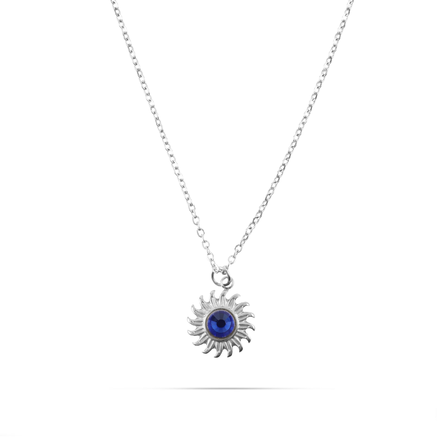 Κολιέ με πέτρα ζιργκόν Mar and Mar Daisy (Silver) από ανοξείδωτο ατσάλι