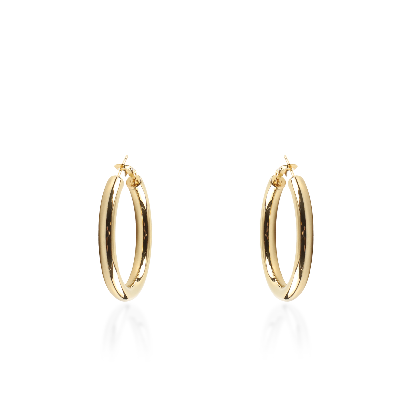 Σκουλαρίκια κρίκοι Mar and Mar Iris (4 cm) από ανοξείδωτο ατσάλι
