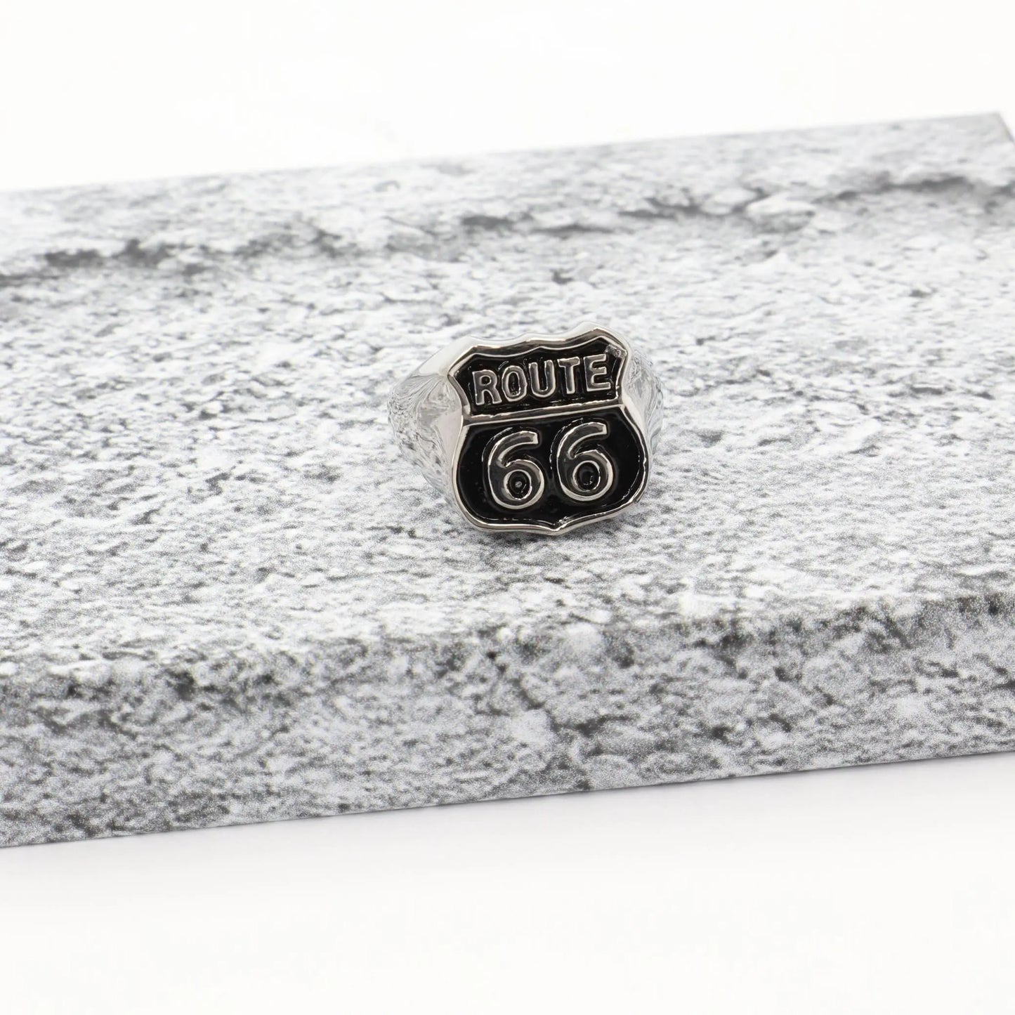 Ανδρικό δαχτυλίδι Mar & Mar Route 66 από ανοξείδωτο ατσάλι