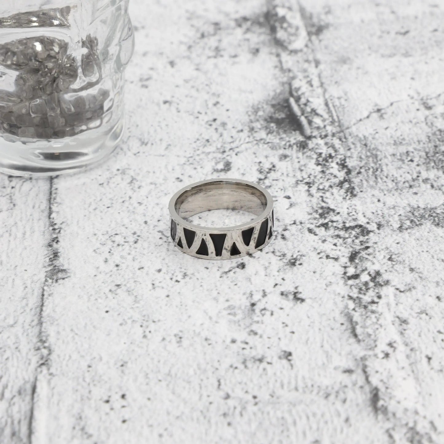 Ανδρικό δαχτυλίδι Mar & Mar Triangles από ανοξείδωτο ατσάλι