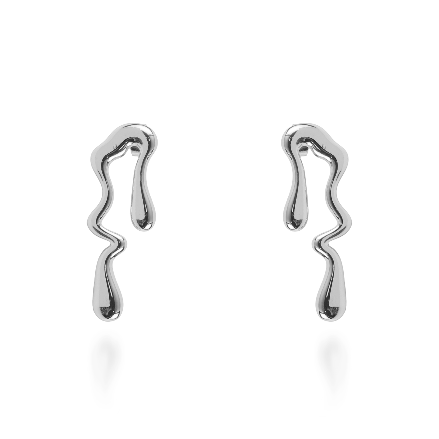 Σκουλαρίκια κρεμαστά Mar and Mar Ferina Silver από ανοξείδωτο ατσάλι