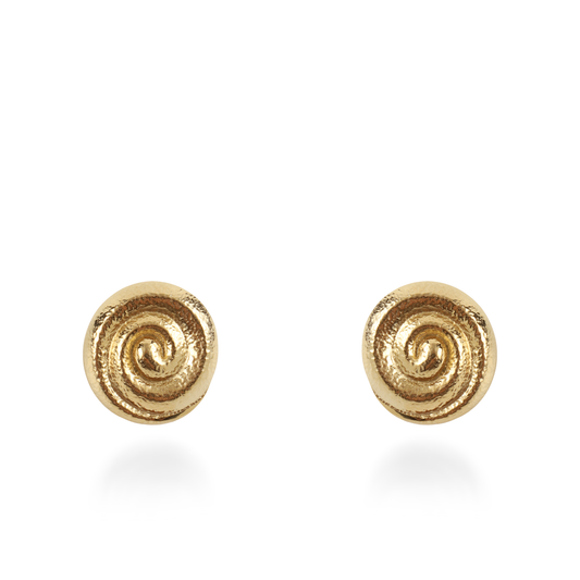 Σκουλαρίκια καρφωτά Mar and Mar Seashell Snail από ανοξείδωτο ατσάλι