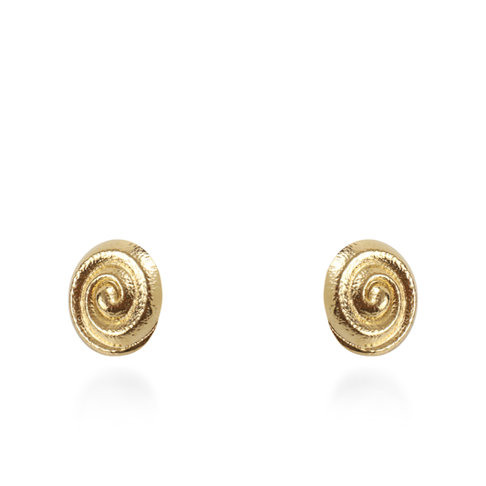 Σκουλαρίκια καρφωτά Mar and Mar Seashell Snail από ανοξείδωτο ατσάλι