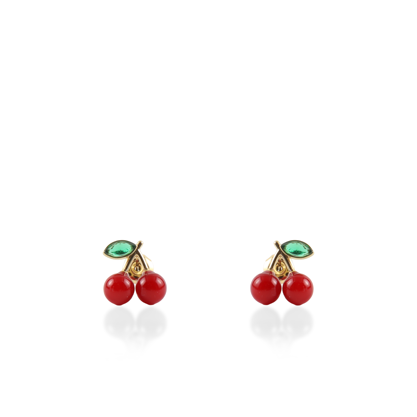 Σκουλαρίκια καρφωτά με κερασάκια Mar and Mar Cherries από ανοξείδωτο ατσάλι