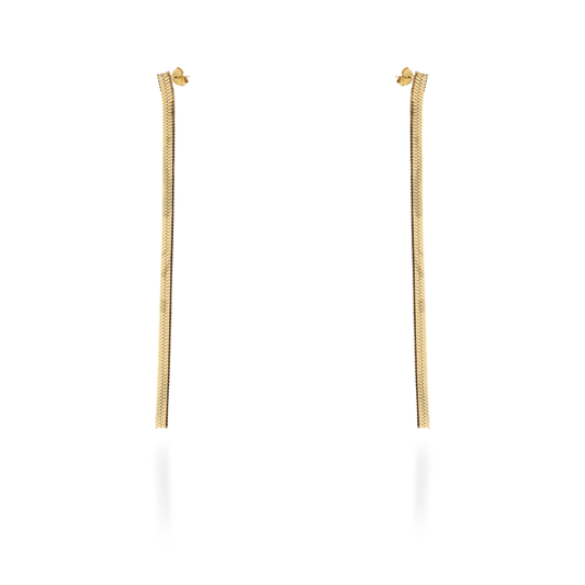 Σκουλαρίκια κρεμαστά Mar and Mar Flat Snake από ανοξείδωτο ατσάλι