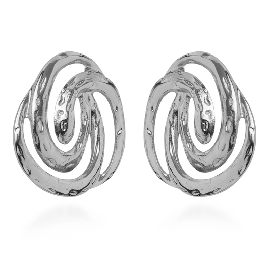 Σκουλαρίκια καρφωτά Mar and Mar Anna (silver) από ανοξείδωτο ατσάλι