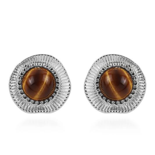 Σκουλαρίκια καρφωτά Mar and Mar με πέτρα (Silver) από ανοξείδωτο ατσάλι
