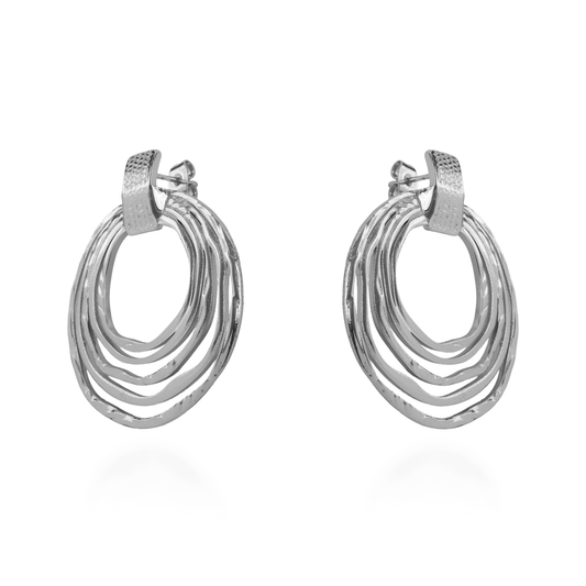 Σκουλαρίκια καρφωτά Mar and Mar (silver) από ανοξείδωτο ατσάλι