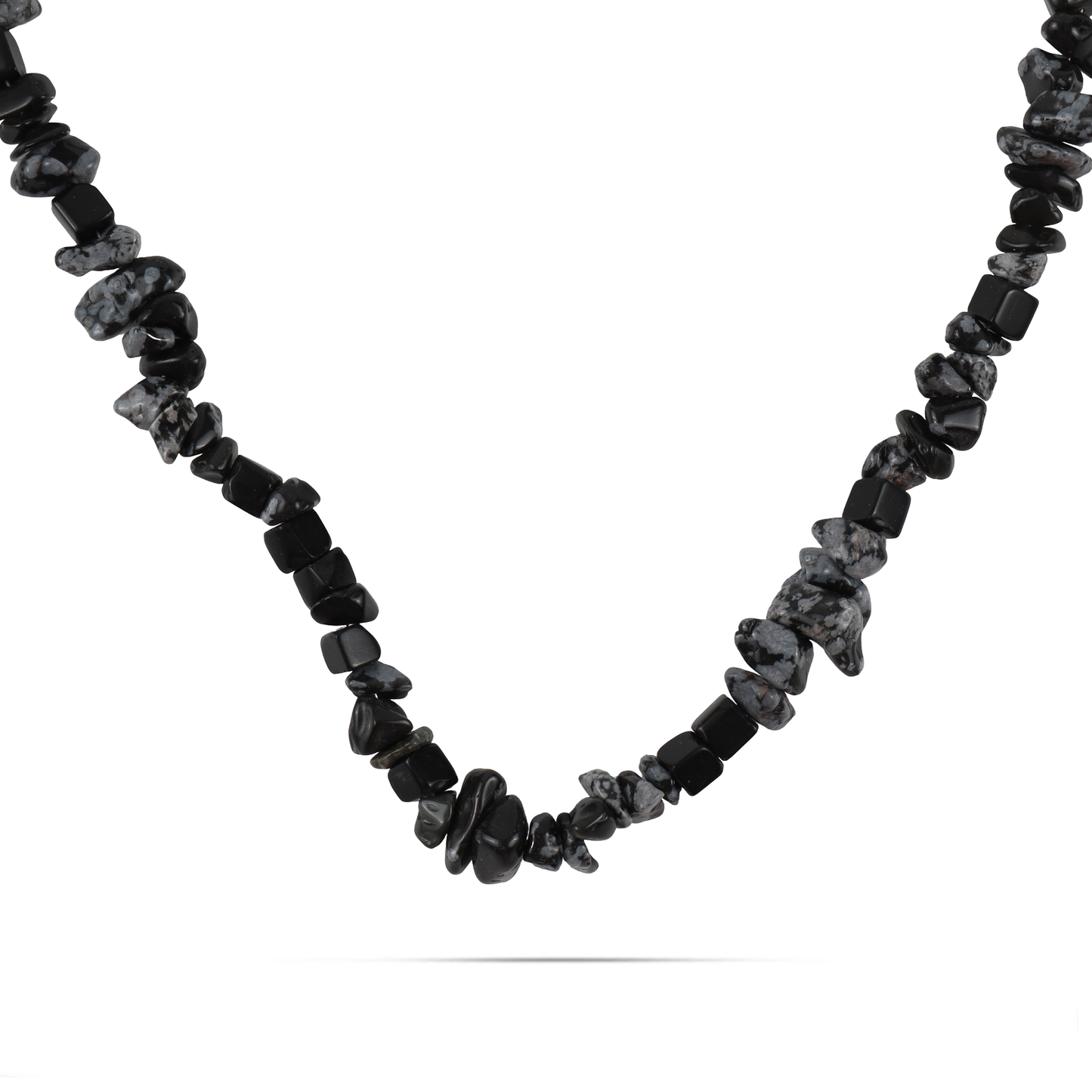 Χειροποίητο κολιέ με χάντρες Mar and Mar Medina (Black) από ανοξείδωτο ατσάλι