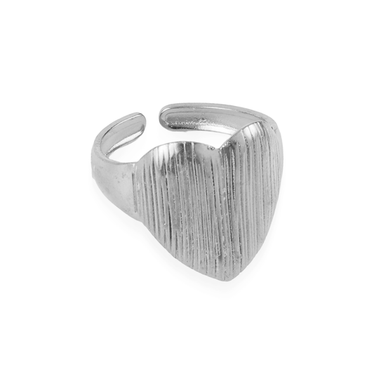 Γυναικείο δαχτυλίδι Mar and Mar Alina Heart Silver από ανοξείδωτο ατσάλι