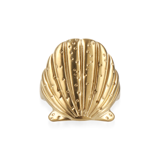 Γυναικείο δαχτυλίδι κοχύλι Mar and Mar Isadora από ανοξείδωτο ατσάλι