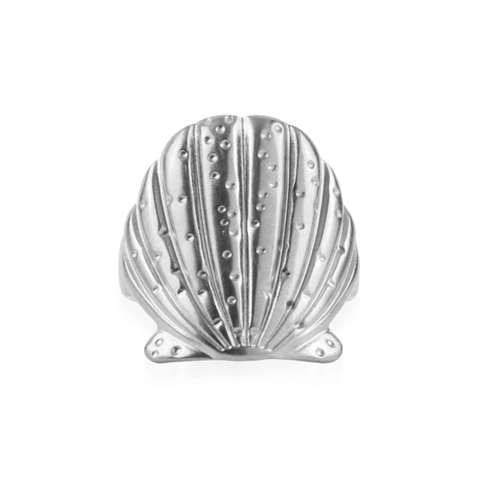 Γυναικείο δαχτυλίδι κοχύλι Mar and Mar Isadora Silver από ανοξείδωτο ατσάλι