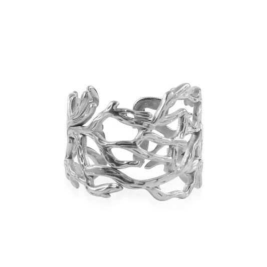 Γυναικείο δαχτυλίδι Mar and Mar Tree Branches Silver από ανοξείδωτο ατσάλι