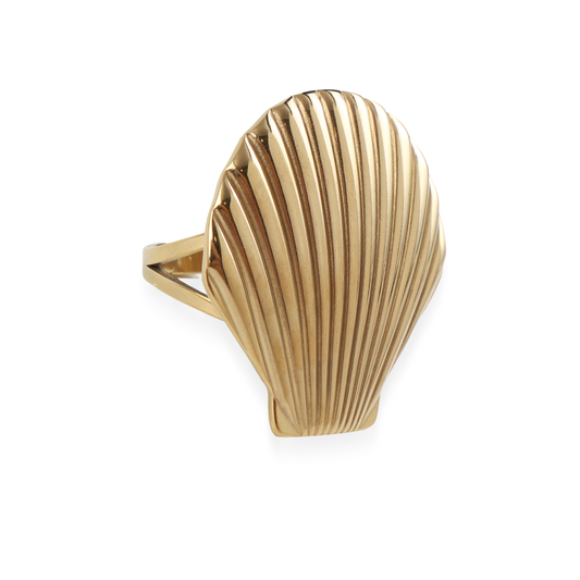 Γυναικείο δαχτυλίδι κοχύλι Mar and Mar Yelira από ανοξείδωτο ατσάλι