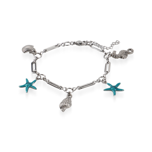 Χειροποίητο βραχιόλι με κρεμαστά Mar and Mar Melinda από ανοξείδωτο ατσάλι