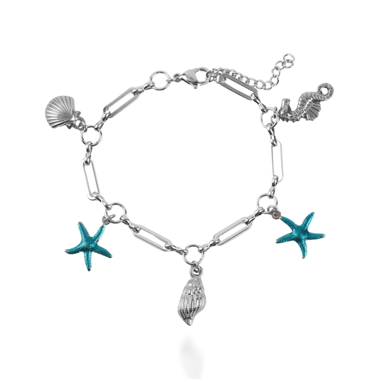 Χειροποίητο βραχιόλι με κρεμαστά Mar and Mar Melinda από ανοξείδωτο ατσάλι