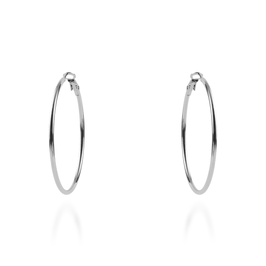 Σκουλαρίκια κρίκοι Mar and Mar Ava (5 cm) από ανοξείδωτο ατσάλι