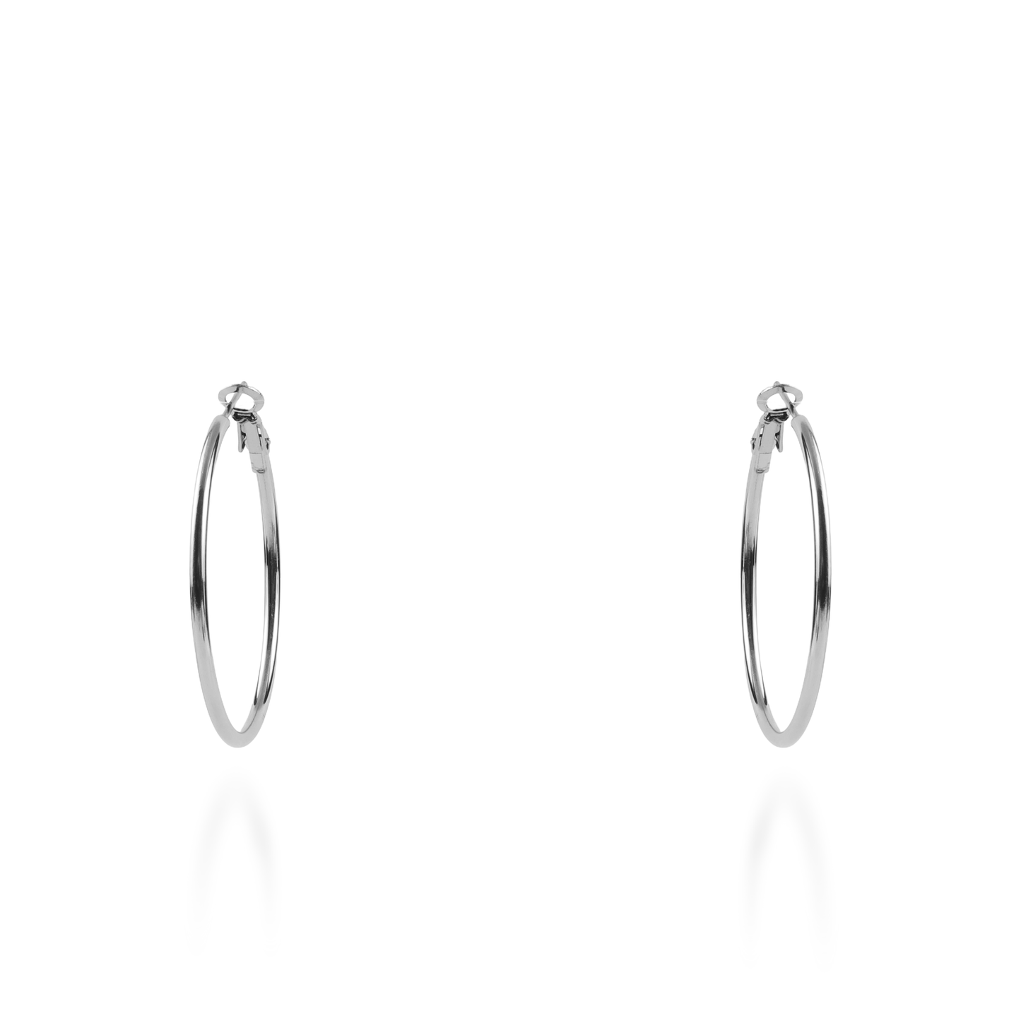 Σκουλαρίκια κρίκοι Mar and Mar Ava (4 cm) από ανοξείδωτο ατσάλι