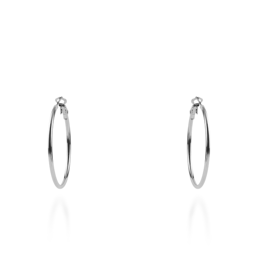 Σκουλαρίκια κρίκοι Mar and Mar Ava (4 cm) από ανοξείδωτο ατσάλι