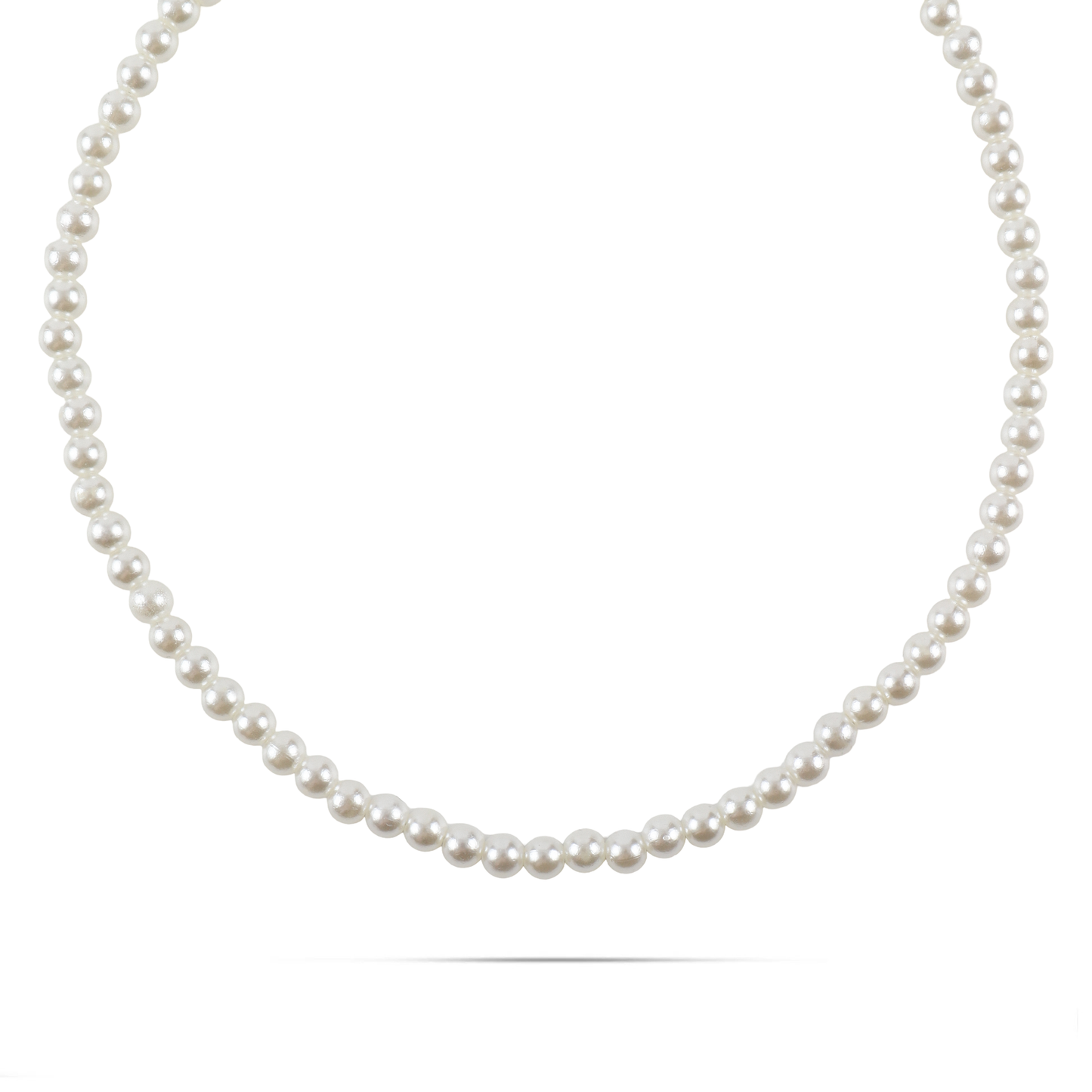 Χειροποίητο κολιέ με πέρλες Mar and Mar Pearly Silver από ανοξείδωτο ατσάλι