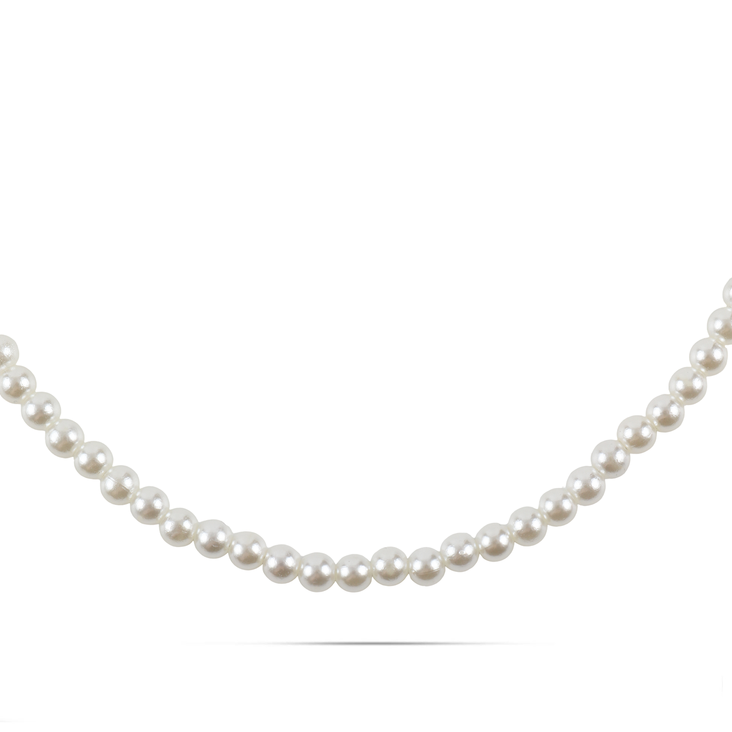 Χειροποίητο κολιέ με πέρλες Mar and Mar Pearly Silver από ανοξείδωτο ατσάλι