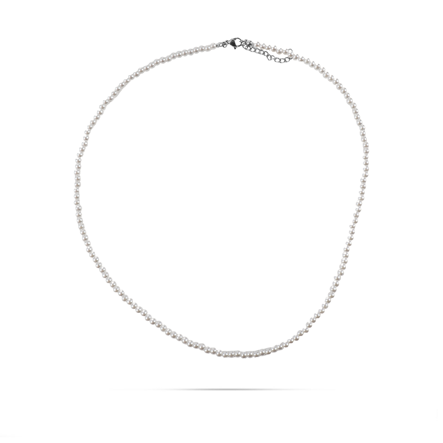 Χειροποίητο κολιέ με πέρλες Mar and Mar Pearly Petite Silver από ανοξείδωτο ατσάλι