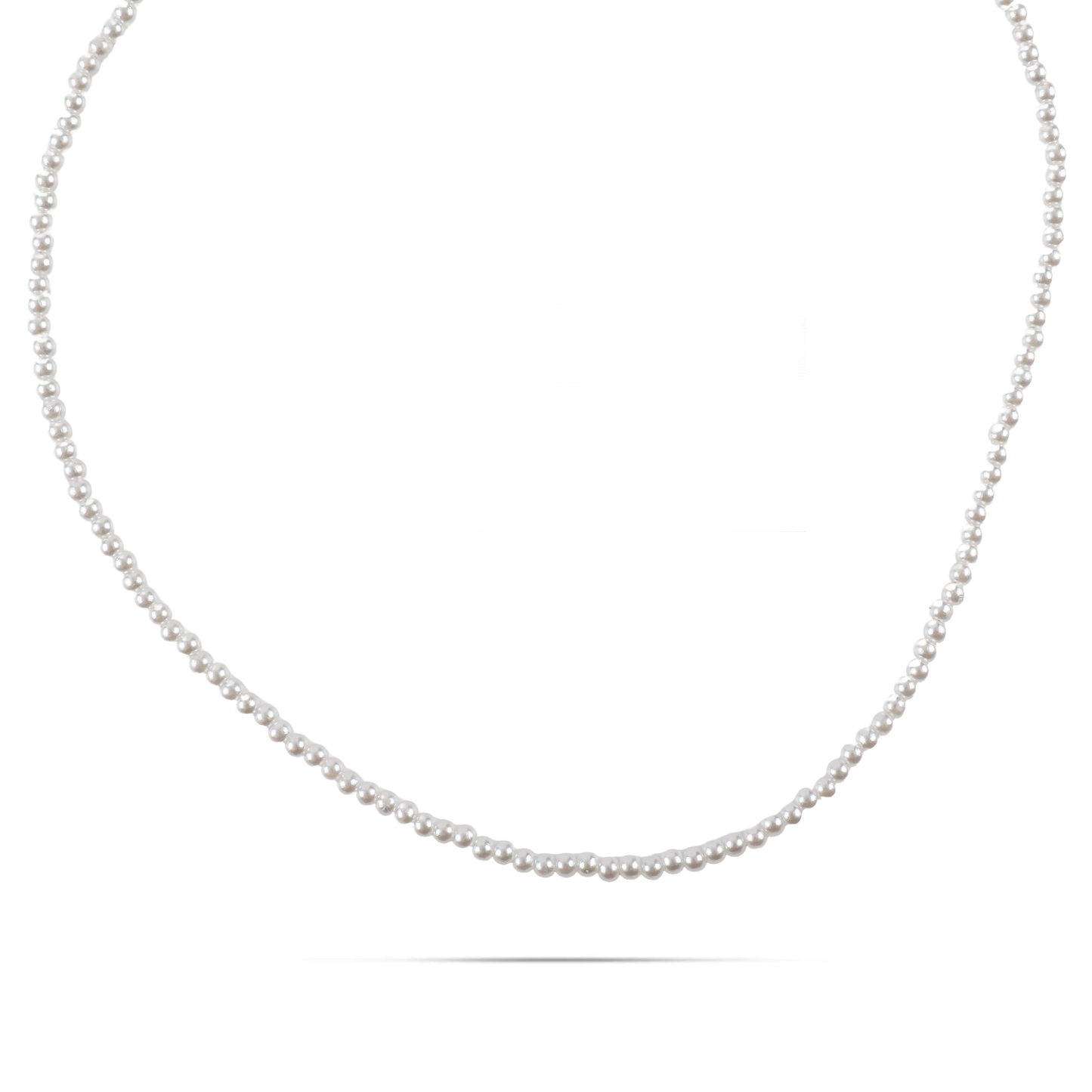 Χειροποίητο κολιέ με πέρλες Mar and Mar Pearly Petite Silver από ανοξείδωτο ατσάλι