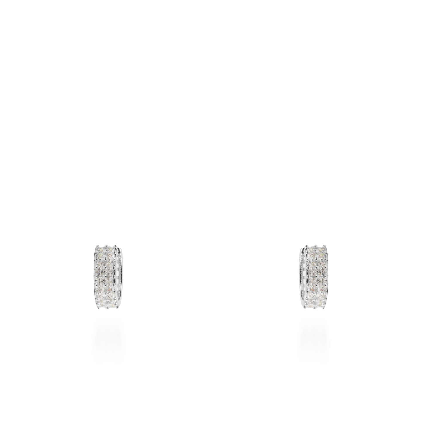 Σκουλαρίκια κρίκοι με ζιργκόν Mar and Mar Wilora Silver