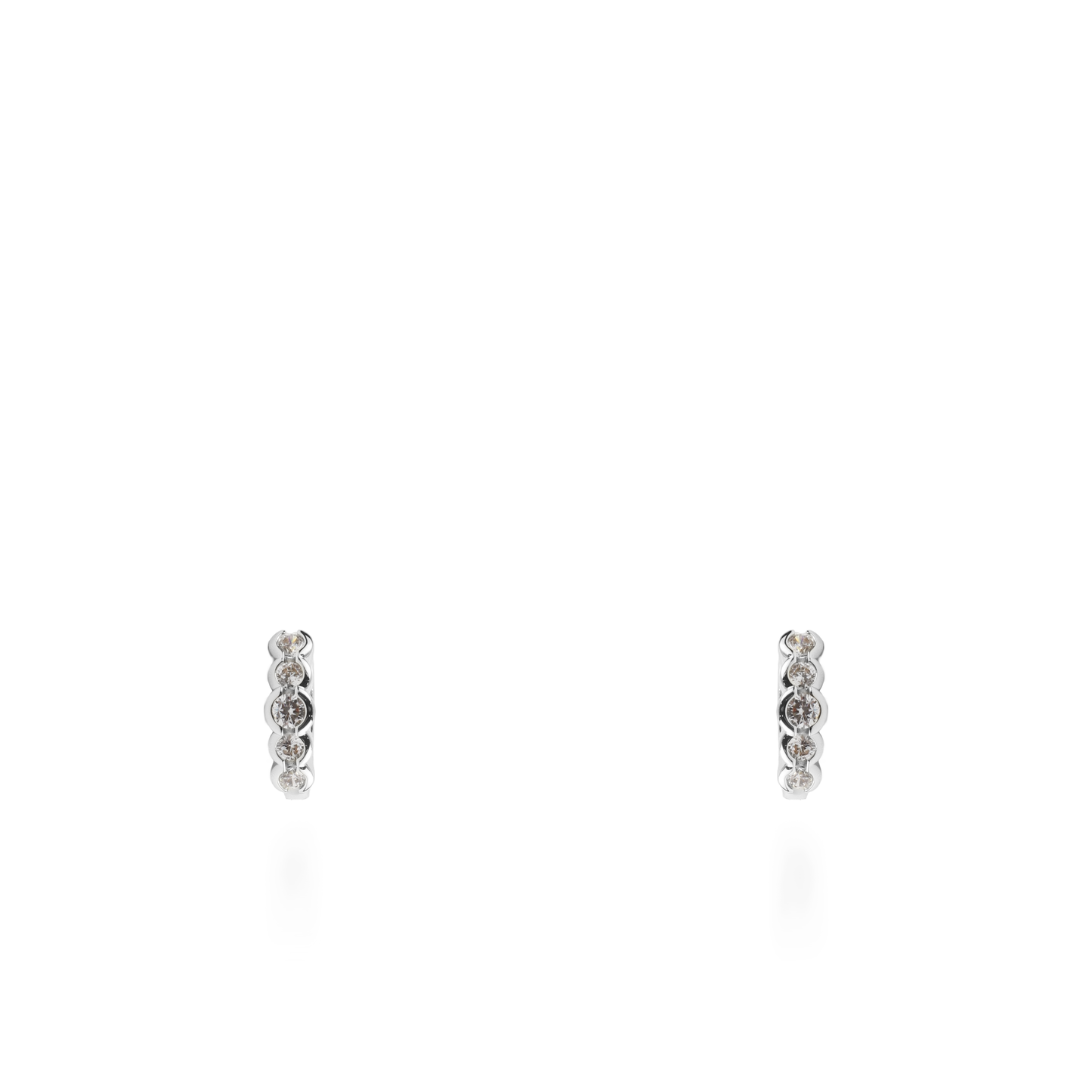 Σκουλαρίκια κρίκοι με ζιργκόν Mar and Mar Uvelina II Silver