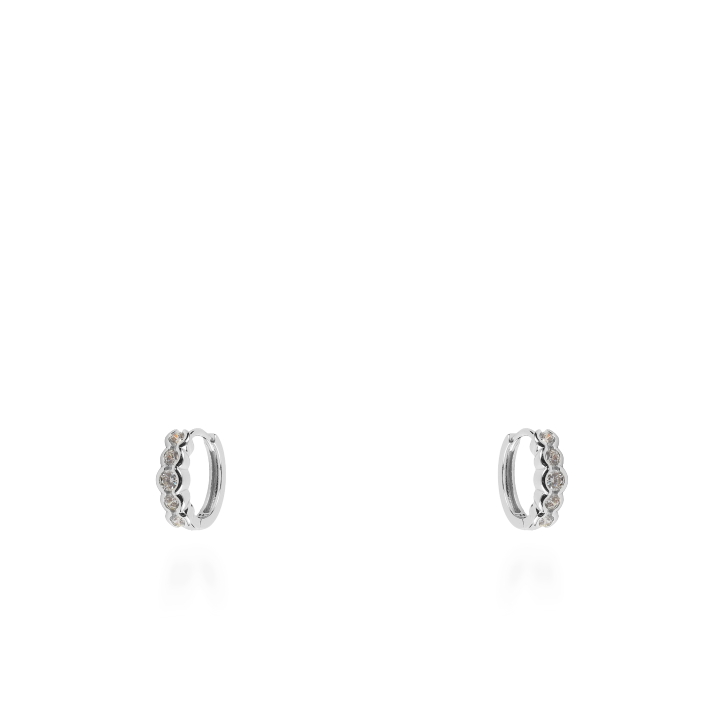 Σκουλαρίκια κρίκοι με ζιργκόν Mar and Mar Uvelina II Silver
