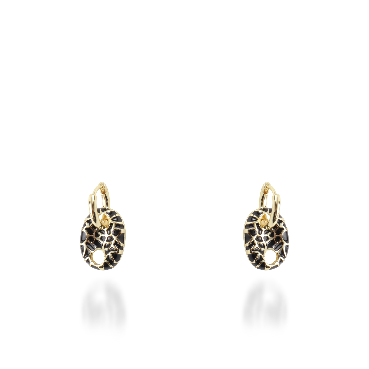 Σκουλαρίκια κρεμαστά Mar and Mar Dune (Black) από ανοξείδωτο ατσάλι