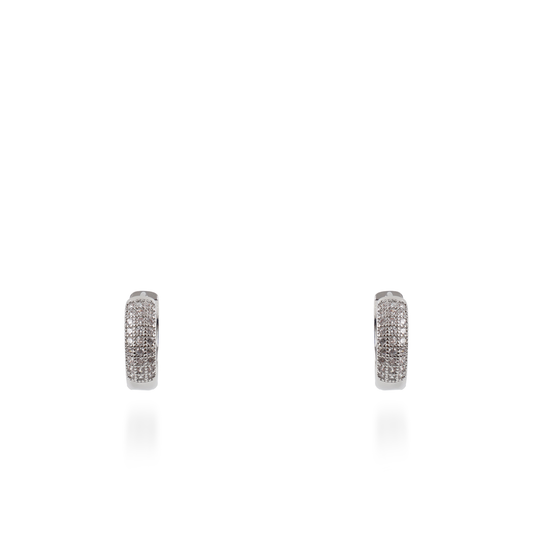 Σκουλαρίκια κρίκοι με ζιργκόν Mar and Mar Veloura (1,5 cm)