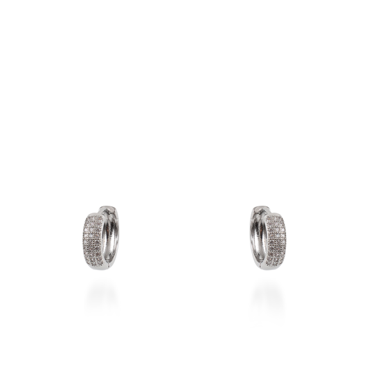 Σκουλαρίκια κρίκοι με ζιργκόν Mar and Mar Veloura (1,5 cm)