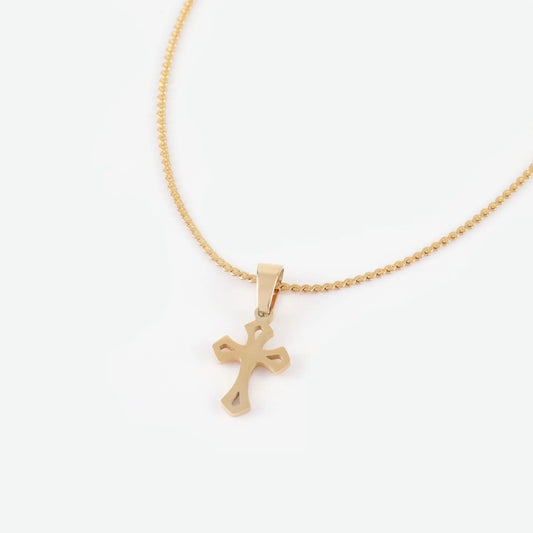 Κολιέ με σταυρό Mar and Mar Yasir Cross από ανοξείδωτο ατσάλι