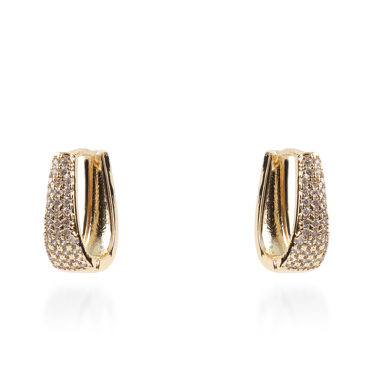 Σκουλαρίκια κρίκοι με ζιργκόν Mar and Mar Neritha Oval (1,7 cm)