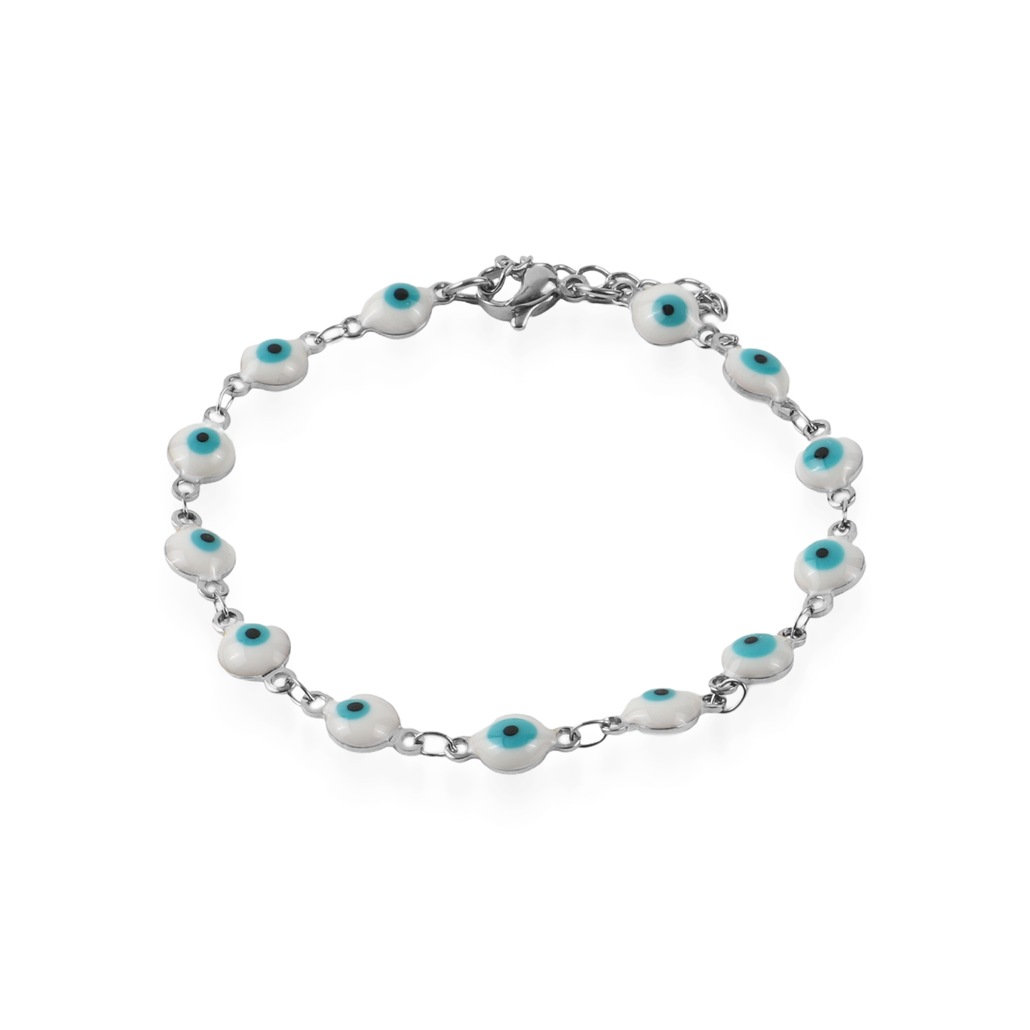 Βραχιόλι με ματάκια Mar and Mar Eye (Silver) από ανοξείδωτο ατσάλι